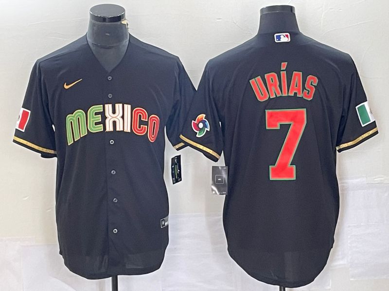 Men 2023 World Cub Mexico #7 Urias Black Nike MLB Jersey style 91846->more jerseys->MLB Jersey